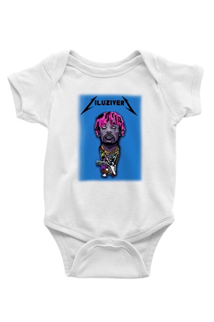 Lil Uzi Vert Baskılı Beyaz Unisex Bebek Body - Zıbın
