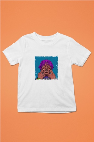 Lil Uzi Vert Baskılı Unisex Beyaz Çocuk Tişört
