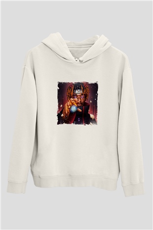 Lil Uzi Vert Baskılı Unisex Beyaz Kapüşonlu Sweatshirt