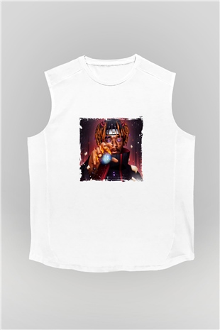 Lil Uzi Vert Baskılı Unisex Beyaz Kolsuz Tişört