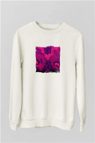 Lil Uzi Vert Baskılı Unisex Beyaz Sweatshirt