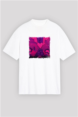 Lil Uzi Vert Baskılı Oversize Beyaz Tişört