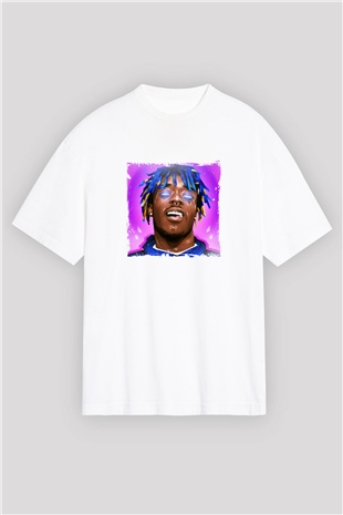Lil Uzi Vert Baskılı Oversize Beyaz Tişört