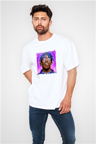 Lil Uzi Vert Baskılı Oversize Beyaz Tişört