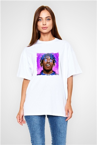 Lil Uzi Vert Baskılı Oversize Beyaz Tişört