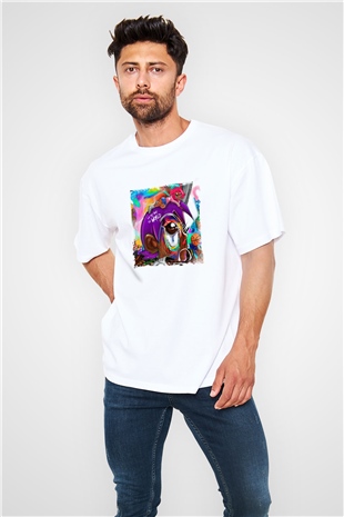 Lil Uzi Vert Baskılı Oversize Beyaz Tişört
