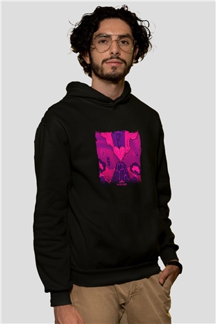 Lil Uzi Vert Baskılı Unisex Siyah Hoodie