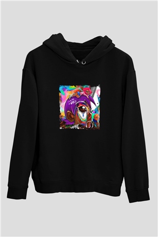 Lil Uzi Vert Baskılı Unisex Siyah Hoodie