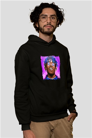 Lil Uzi Vert Baskılı Unisex Siyah Hoodie
