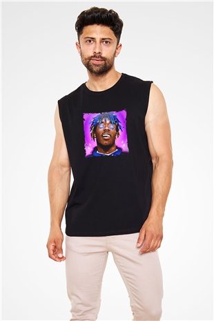 Lil Uzi Vert Baskılı Unisex Siyah Kolsuz Tişört
