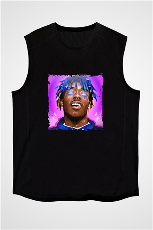Lil Uzi Vert Baskılı Unisex Siyah Kolsuz Tişört
