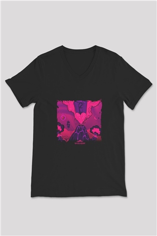 Lil Uzi Vert Baskılı Unisex Siyah V Yaka Tişört