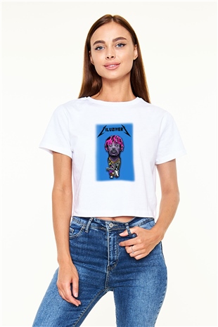 Lil Uzi Vert Beyaz Croptop Tişört