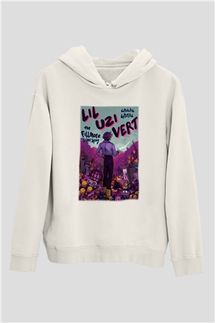 Lil Uzi Vert Beyaz Unisex Kapşonlu Sweatshirt