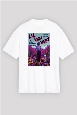 Lil Uzi Vert Beyaz Unisex Oversize Tişört T-Shirt