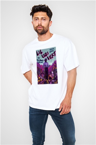 Lil Uzi Vert Beyaz Unisex Oversize Tişört T-Shirt