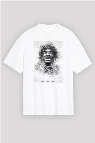Lil Uzi Vert Beyaz Oversize Tişört Oversize T-shirt - TişörtFabrikası