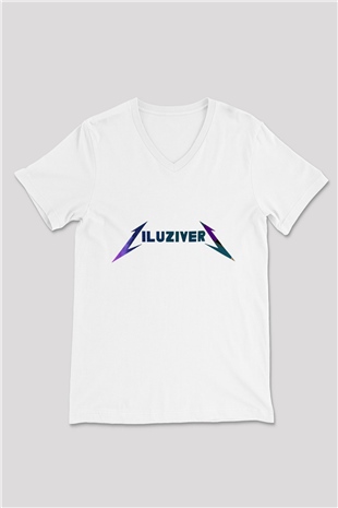 Lil Uzi Vert Beyaz Unisex V Yaka Tişört T-Shirt