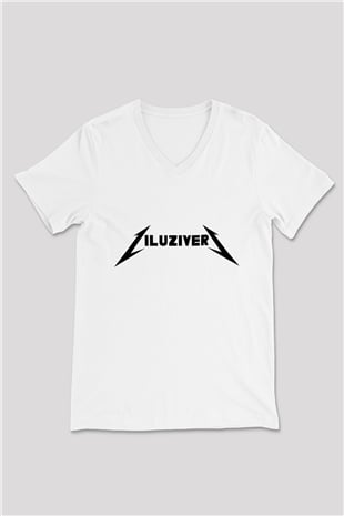 Lil Uzi Vert Beyaz Unisex V Yaka Tişört T-Shirt