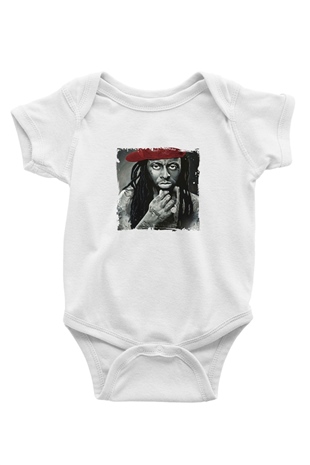 Lil Wayne Baskılı Unisex Beyaz Bebek Body - Zıbın
