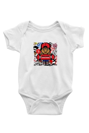 Lil Wayne Baskılı Unisex Beyaz Bebek Body - Zıbın