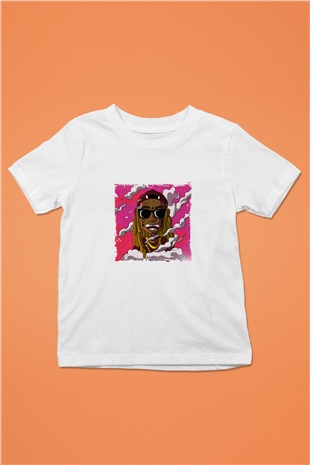 Lil Wayne Baskılı Unisex Beyaz Çocuk Tişört