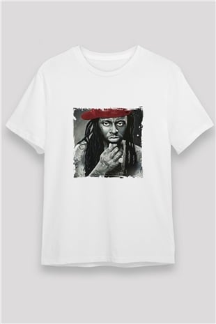 Lil Wayne Baskılı Unisex Beyaz Tişört