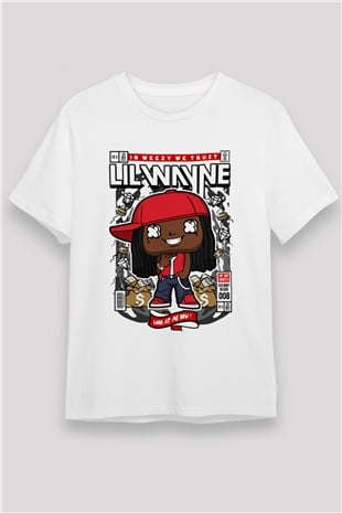 Lil Wayne Baskılı Unisex Beyaz Tişört