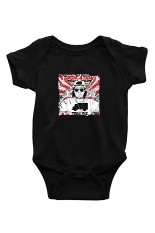 Lil Wayne Baskılı Unisex Siyah Bebek Body - Zıbın