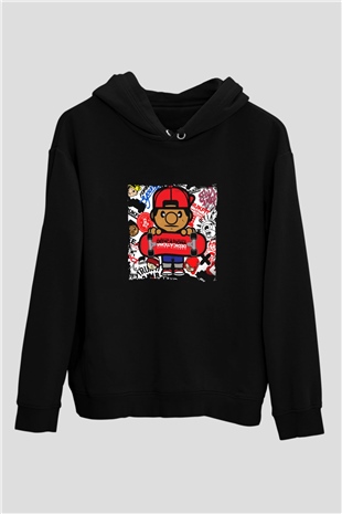 Lil Wayne Baskılı Unisex Siyah Hoodie