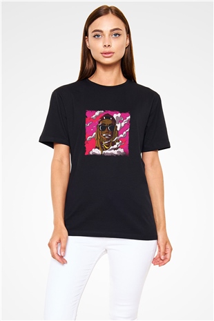 Lil Wayne Baskılı Unisex Siyah Tişört