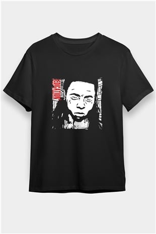 Lil Wayne Baskılı Unisex Siyah Tişört