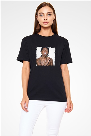 Lil Wayne Baskılı Unisex Siyah Tişört