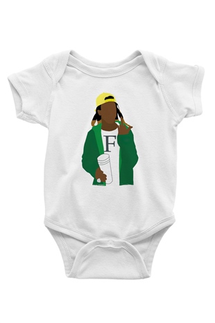 Lil Wayne Beyaz Bebek Body - Zıbın