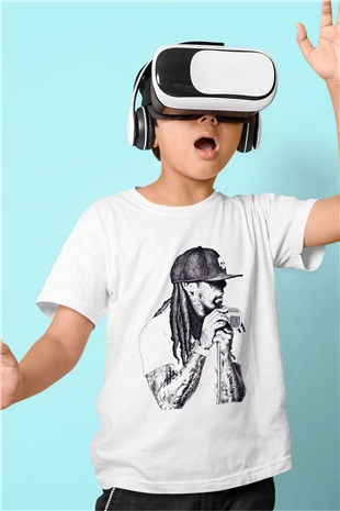 Lil Wayne Beyaz Unisex Çocuk Tişört