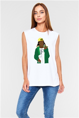 Lil Wayne Beyaz Unisex Kolsuz Tişört