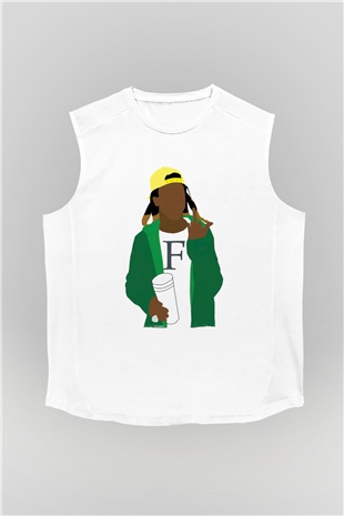 Lil Wayne Beyaz Unisex Kolsuz Tişört