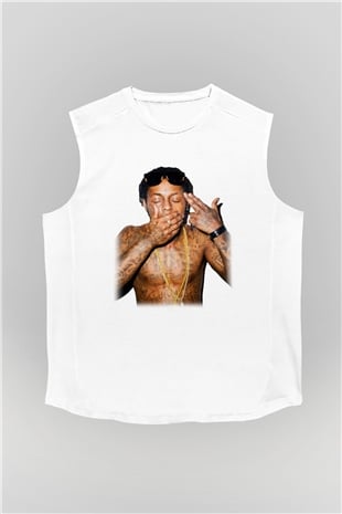 Lil Wayne Beyaz Unisex Kolsuz Tişört