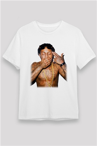 Lil Wayne Beyaz Unisex Tişört T-Shirt - TişörtFabrikası