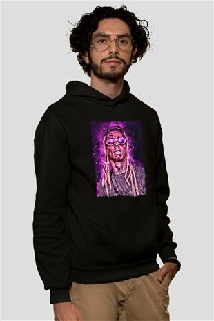 Lil Wayne Siyah Unisex Kapüşonlu Sweatshirt