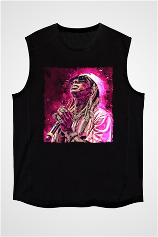 Lil Wayne Siyah Unisex Kolsuz Tişört