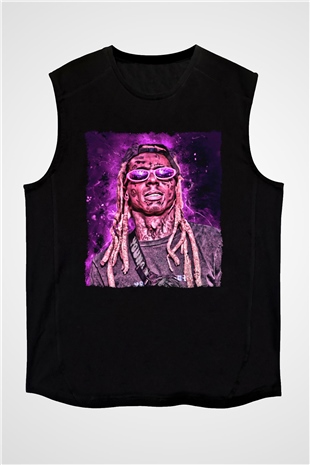 Lil Wayne Siyah Unisex Kolsuz Tişört