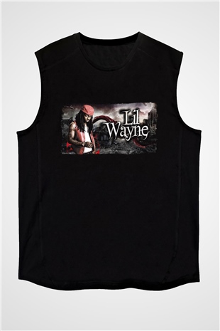 Lil Wayne Siyah Unisex Kolsuz Tişört