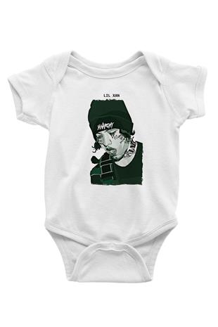 Lil Xan Baskılı Beyaz Unisex Bebek Body - Zıbın