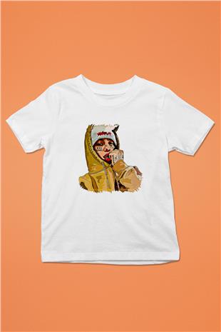 Lil Xan Baskılı Beyaz Unisex Beyaz Çocuk Tişört - Tshirt