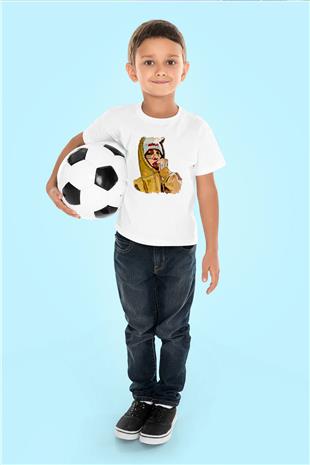 Lil Xan Baskılı Beyaz Unisex Beyaz Çocuk Tişört - Tshirt