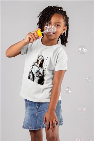 Lil Xan Baskılı Beyaz Unisex Beyaz Çocuk Tişört - Tshirt