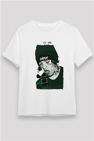 Lil Xan Baskılı Unisex Beyaz Tişört - Tshirt