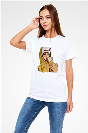 Lil Xan Baskılı Unisex Beyaz Tişört - Tshirt