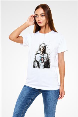 Lil Xan Baskılı Unisex Beyaz Tişört - Tshirt